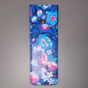 Vera Bradley Blue Floral Pencil Case